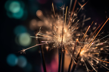 Новогодний фон с бенгальскими огнями. Генерировать искусственный интеллект - yliv