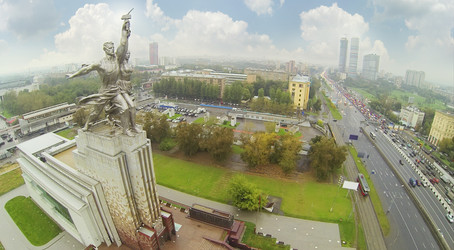памятник рабочему и колхознице и дорога в москве, - paha_l