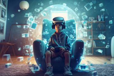 Виртуальная реальность детской комнаты. Образование детей. Генерировать искусственный интеллект - yliv
