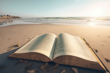 Открытая книга песка. Отдых на море. Генерировать искусственный интеллект - yliv
