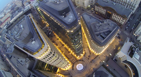 москва, россия - 02 ноября 2013 г.: (вид с беспилотного летательного аппарата - paha_l