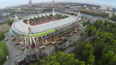 россия, москва - 28 апреля 2014 года: вид с высоты птичьего полета на стадион "локомотив" - paha_l