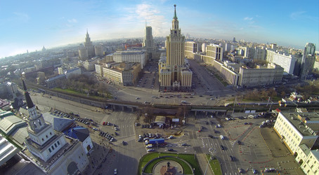 москва, россия - 09 ноября 2013 г.: (вид с беспилотного летательного аппарата - paha_l
