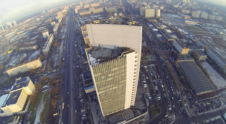 жилой район северное измайлово в москве, россия. вид с высоты птичьего полета - paha_l