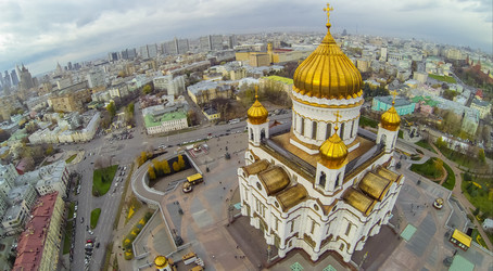 москва - 20 октября: вид с беспилотного квадрокоптера на - paha_l
