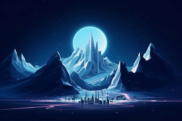 Ночной пейзаж на полу. Генерировать искусственный интеллект - yliv