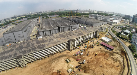 россия, москва - 6 июня 2014: городской пейзаж со строительством - paha_l