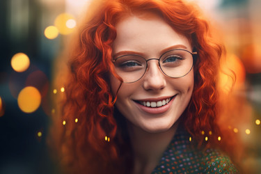 Кудрявая рыжая женщина. Генерировать искусственный интеллект - yliv