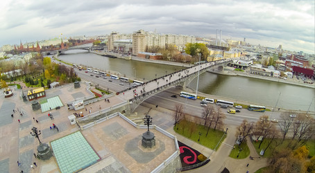 москва - 20 октября: вид с беспилотного квадрокоптера на - paha_l