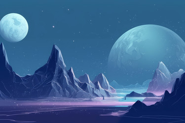 Горизонт ночного пейзажа. Генерировать искусственный интеллект - yliv