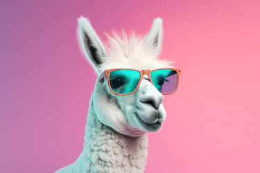 Разноцветные солнцезащитные очки Lama mirror. Генерировать искусственный интеллект - yliv