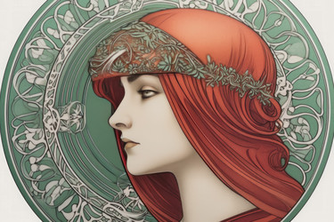 Женщина в стиле ар-нуво. Генерировать искусственный интеллект - yliv