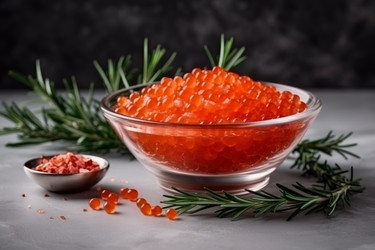 Красная икра с розмарином. Питание лосося. Генерировать искусственный интеллект - yliv