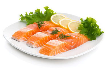 Вкусный лосось сашими блюдо. Создать ИИ - yliv