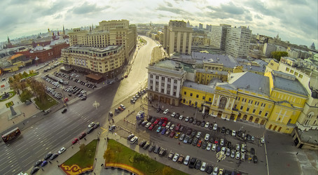 москва - 20 октября: вид на город с беспилотного квадрокоптера - paha_l