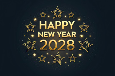 отпраздновать приход нового 2028 год с радостным украшения и звезд - RomanZ
