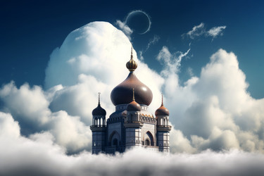 Церковные облака. Перекрестная религия среднего запада. Генерировать искусственный интеллект - yliv
