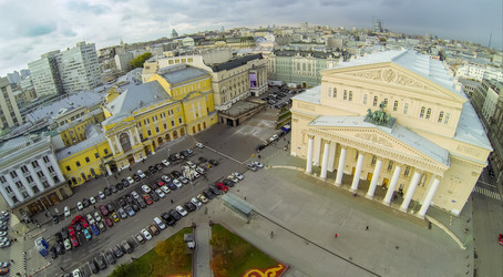 москва - 20 октября: вид с беспилотного квадрокоптера на - paha_l