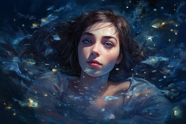 Волшебная девушка-рисовальщица. Натуральная модельная корона. Генерировать искусственный интеллект - yliv