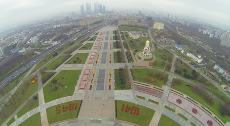 парк победы на поклонной горе, с высоты птичьего полета - paha_l