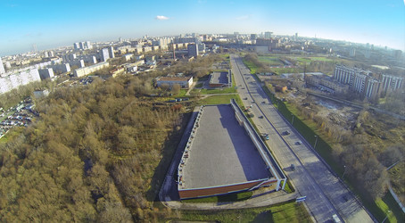 городской пейзаж в солнечный день. вид с беспилотного квадрокоптера - paha_l