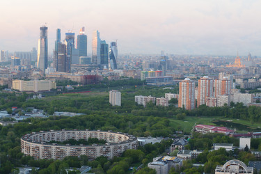 панорамный вид на деловой комплекс "москва сити" с - paha_l