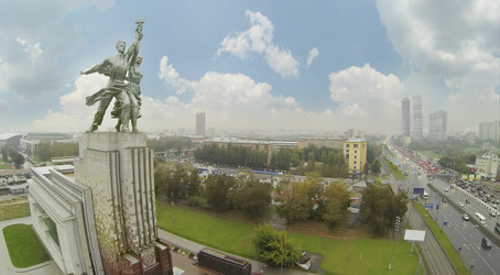 памятник рабочему и колхознице и панорама москвы, - paha_l