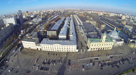 москва, россия - 09 ноября 2013 г.: (вид с беспилотного летательного аппарата - paha_l