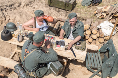 NELIDOVO, RUSSIA- JULY 12, 2014: Battlefield 2014: three - paha_l