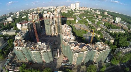 россия, москва - 23 мая 2014 года: городской пейзаж жилых домов - paha_l