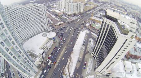 жилой квартал "сокольники" в зимний день в москве, - paha_l