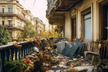 балкон из старого европейского хлама. генеративный контент - yliv