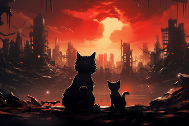 Анимационная игра-визуальный роман "Маленькие кошки". Генерировать искусственный интеллект - yliv