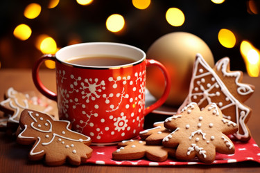 Рождественское печенье с пряниками. Имбирное печенье. Генерировать искусственный интеллект - yliv
