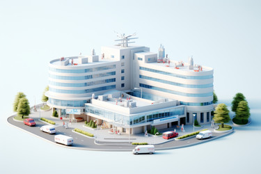 Город-иконка больницы в 3d. Генерировать искусственный интеллект - yliv