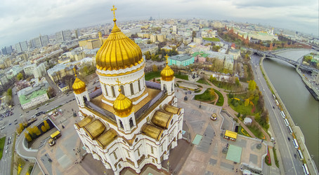 москва - 20 октября: вид с беспилотного квадрокоптера на - paha_l