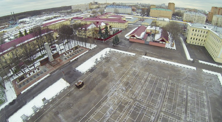 войска гарнизона с плато перед казармой на зиму - paha_l