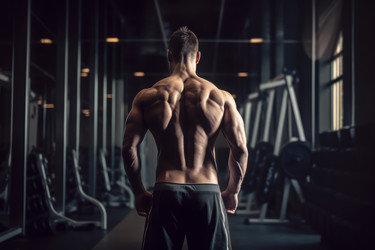вид сзади на спортивный зал для мужчин. генеративный контент - yliv