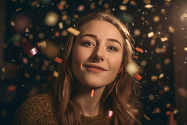 Женская праздничная вечеринка с конфетти. Генерировать искусственный интеллект - yliv