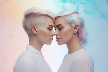 Лгбт-пара в пастельных тонах. Генерировать искусственный интеллект - yliv