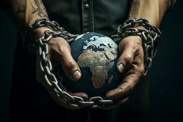 Глобус мира в руках. Генерировать искусственный интеллект - yliv