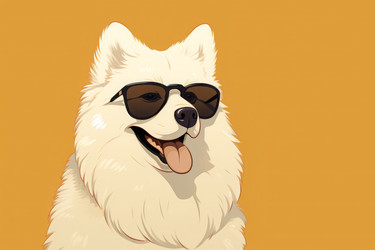 Самоедский мультфильм. Милый рисованный питомец. Генерировать искусственный интеллект - yliv