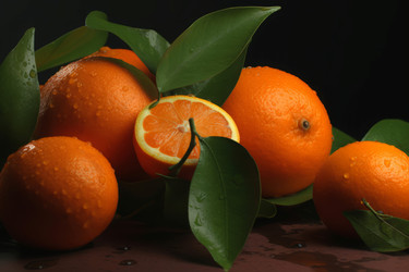 Капли апельсиновой фруктовой воды. Генерировать искусственный интеллект - yliv