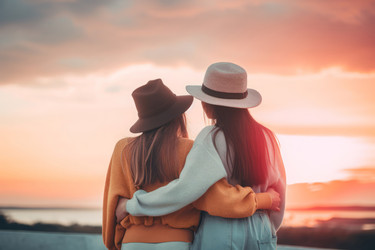 Девушки дружбы сайту Unsplash. Создать ИИ - yliv
