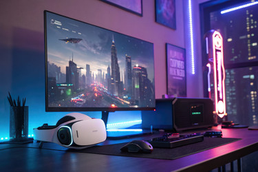 Innovative Gaming Setup Featuring Advanced Technology and Vibrant Décor - RomanZ