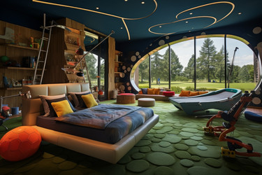 вместительная детская кровать. генеративный контент - yliv