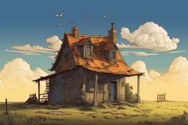 Старый заброшенный дом. глубокий искусственный интеллект - yliv