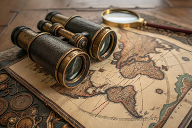 Исследуйте историю с помощью старинного бинокля и подробной старинной карты - RomanZ