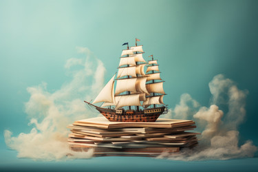 Парусник сделал книги объектом внимания. Морской антиквариат. Генерировать искусственный интеллект - yliv