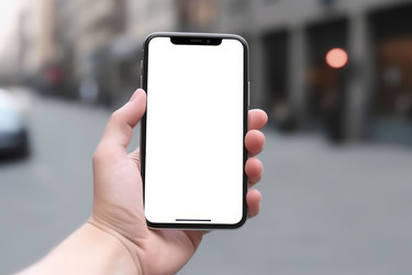 Держите экран смартфона в руке. Генерировать искусственный интеллект - yliv